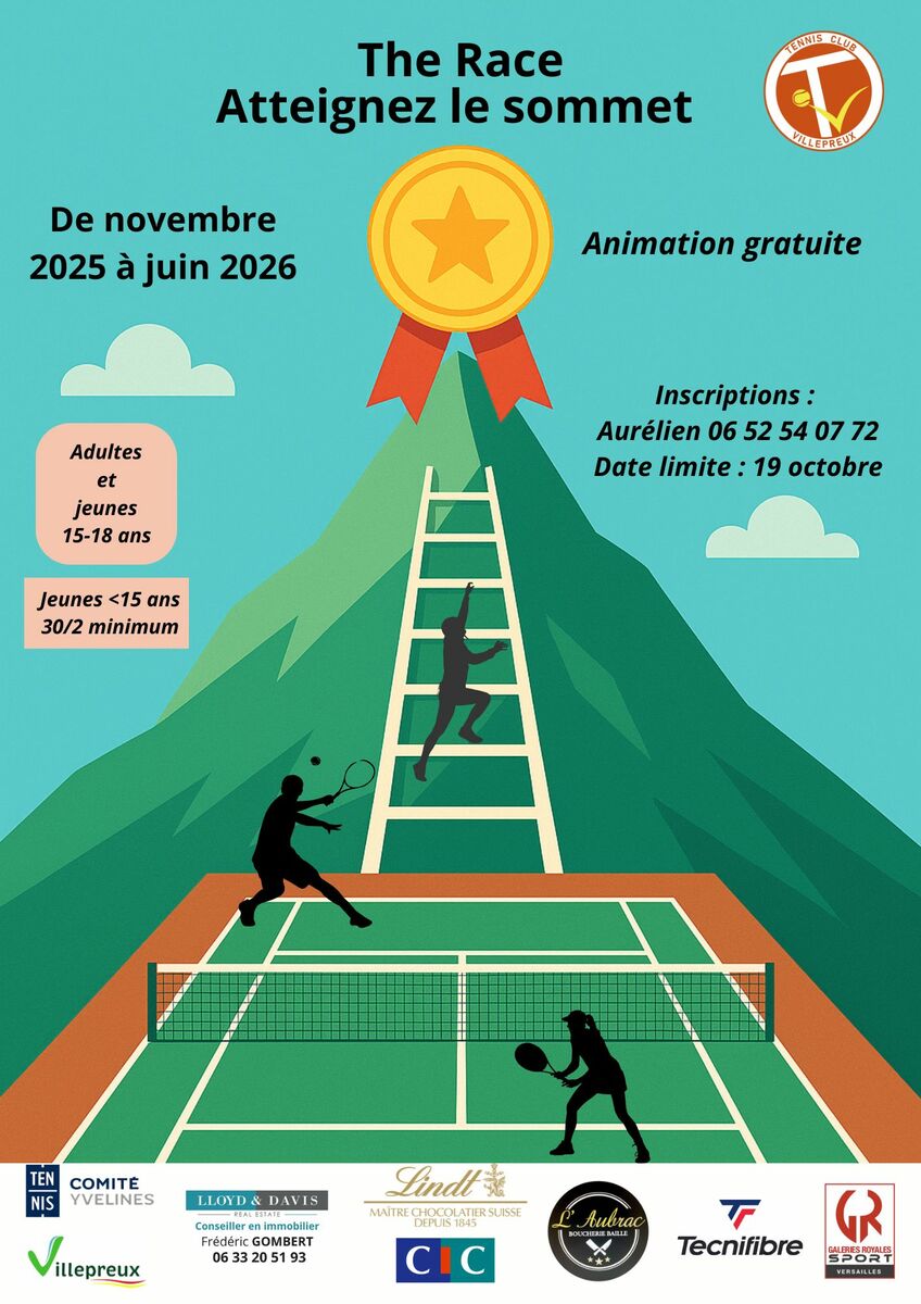 📣 L'animation annuelle du Tennis Club de Villepreux arrive !