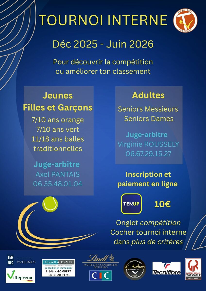 📣 Tournoi interne 2025/2026 🏆