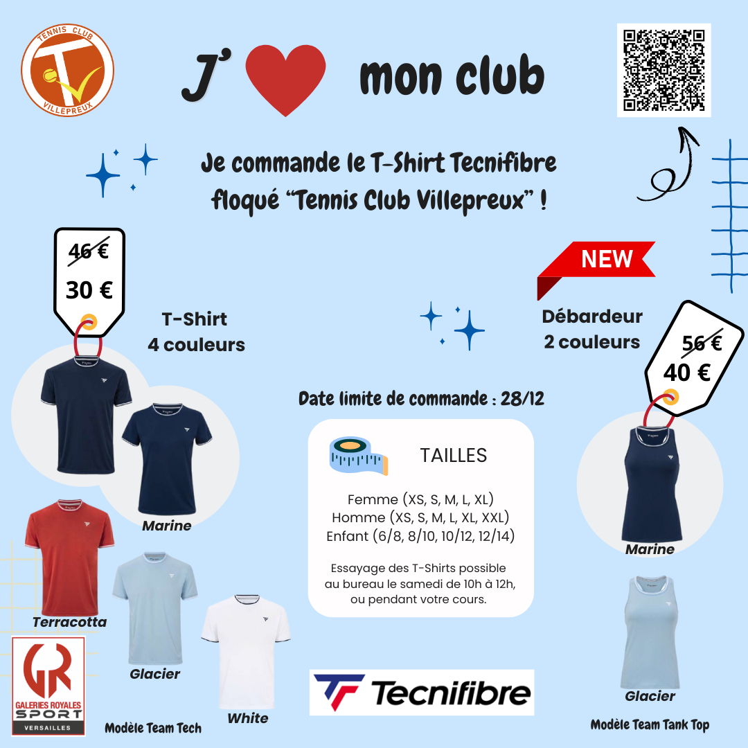 T-Shirt du Tennis Club Villepreux