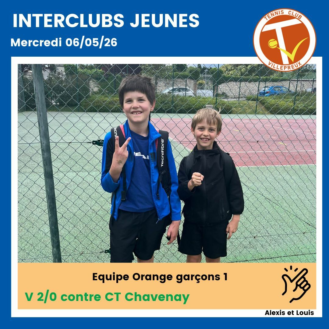 🏆 Les résultats interclubs du TCV