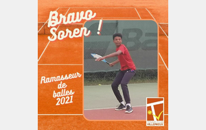 Un jeune compétiteur du TCV ramasseur de balles à Roland-Garros ! 🔥