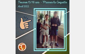 Lucas vainqueur du tournoi de Marnes la Coquette en 15/16 ans !