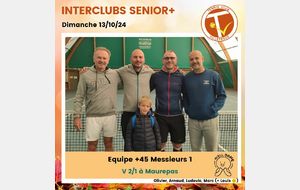 🏆 Interclubs Seniors+ dim 13/10