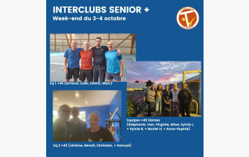 Senior +, week-end 3-4 octobre