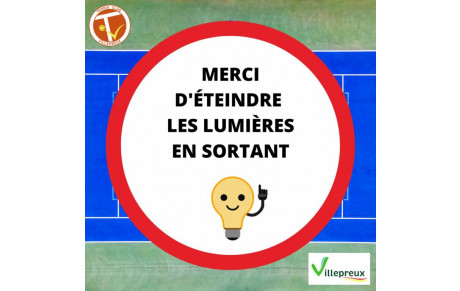 📣 Restrictions d'électricité et d'éclairage 💡
