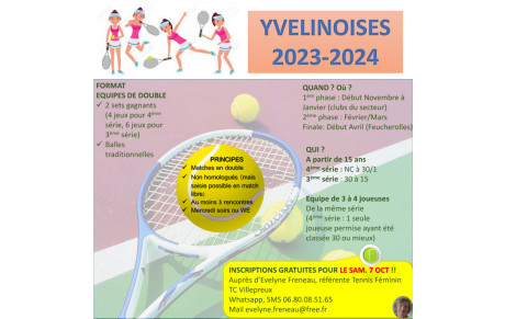 📣 Inscription (gratuite) aux Yvelinoises 2024 !