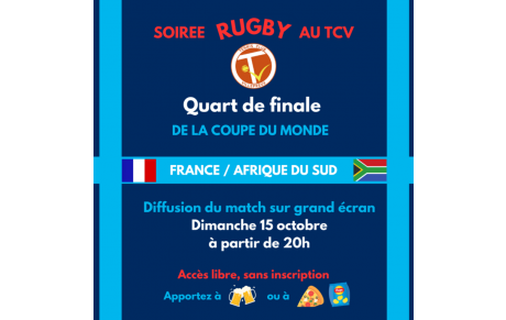 📣 Soirée Rugby 🏉 ! 