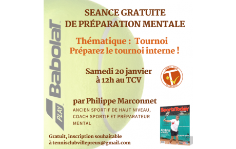  Séance gratuite de Préparation mentale Samedi 20 janvier à 12h