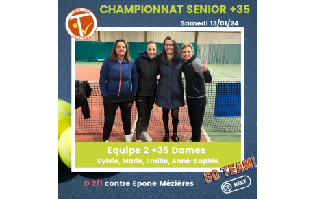🏆Tournois des vacances de Noël et Interclubs +35 du week-end