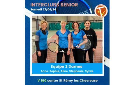 Interclubs Seniors 27 et 28 avril
