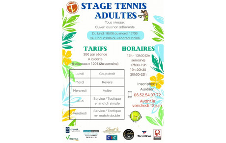 Stages adultes en juin