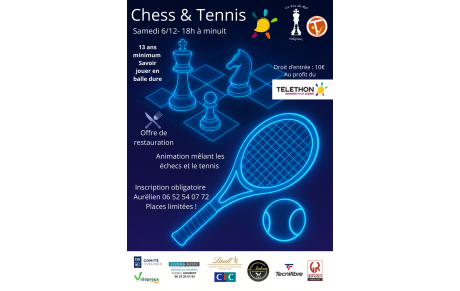 ♟️🎾 Echecs &amp; Tennis – Soirée Téléthon 2025 à Villepreux