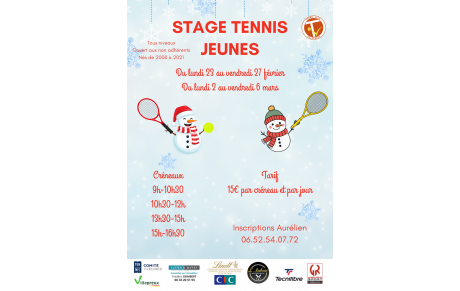 Stages adultes et jeunes - vacances de février-mars