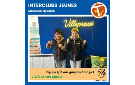 🏆 Interclubs Jeunes – Mercredi 11 mars