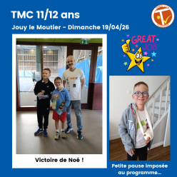 Victoire de Noé au TMC de Jouy le Moutier !