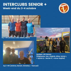 Senior +, week-end 3-4 octobre